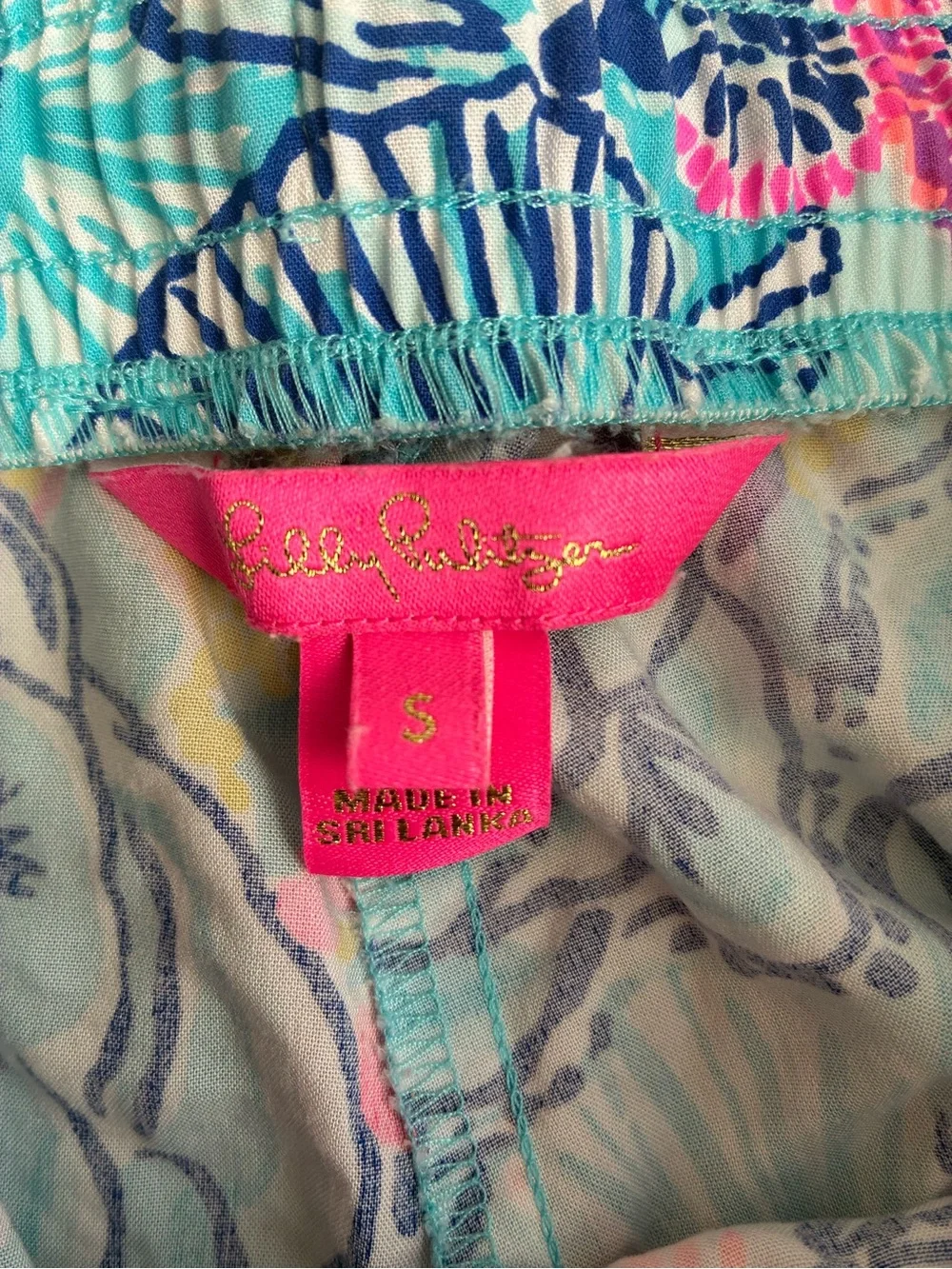Lilly Pulitzer Shorts Women’s S Katia Tropical Floral Sea Life Resort